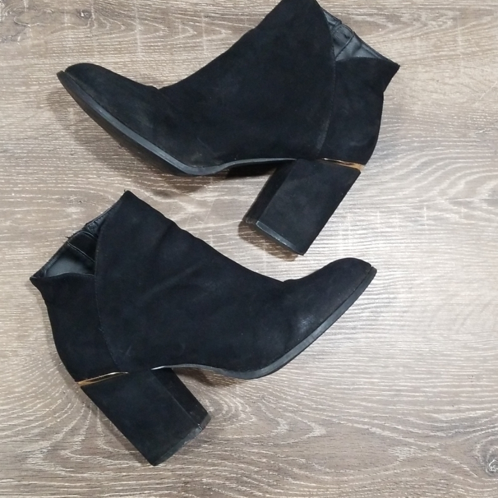 ASOS black block heel ankle boots size 7